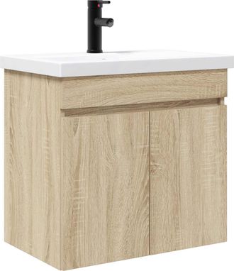 vidaXL M&oacute;dulo De Ba&ntilde;o Con Grifer&iacute;a Roble Sonoma 61 X 40 X 74,5 Cm Vidaxl