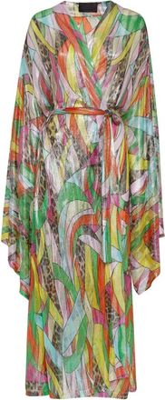 Philipp Plein Overhemden, Dames, Veelkleurig, L, Knit Lurex Kaftan