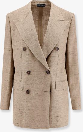 Dolce & Gabbana Blazer in viscosa e lino - DOLCE & GABBANA - gender_Woman