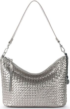 The Sak Juniper Small Hobo Leather Bag in Pyrite Woven at Nordstrom