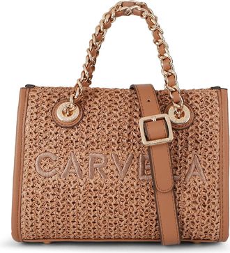 Carvela Womens Sorrento Mirco Raffia Bag - Tan Fabric - One Size