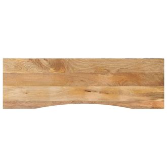 Berkfield Home Desk Top with Curve 160x50x2.5 cm Solid Wood Rough Mango in Brown