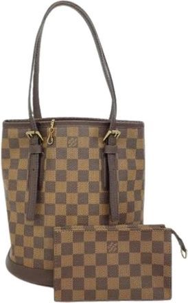 Louis Vuitton Pre-owned Bucket Bags, female, Brown, Size: ONE SIZE Pre-owned Marais Tote