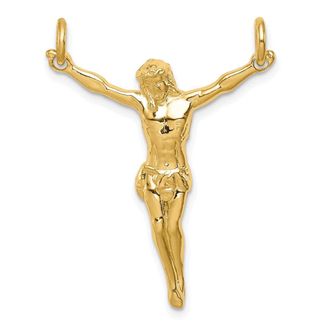 Diamond2Deal 14k Yellow Gold Polished Corpus Pendant