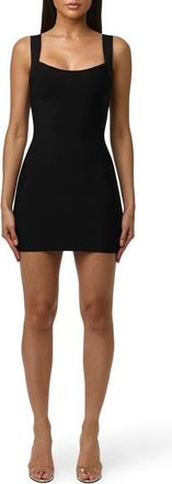 Naked Wardrobe Knit Sculpt Bandage Minidress in Black at Nordstrom, Size X-Large