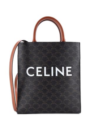 Celine Vertical Cabas Triomphe Coated Canvas Medium tote bag - Brown