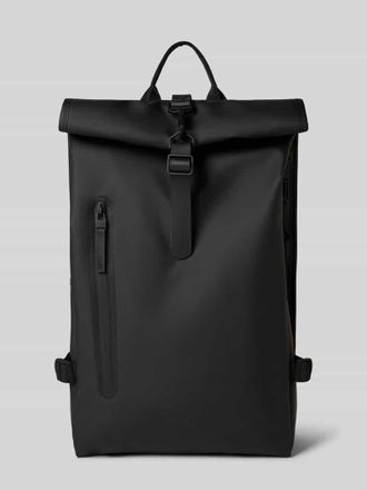 Rains Rolltop Rucksack mit Rei&szlig;verschlusstasche in Black, Gr&ouml;&szlig;e 1