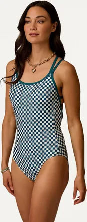 Carve Designs Womens Beacon One-Piece Swimsuit Green S Tall