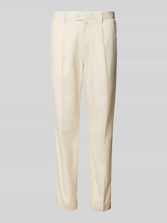 Mango Regular Fit Hose aus Baumwoll-Leinen-Mix Modell OLIMPO in Offwhite, Gr&ouml;&szlig;e 38