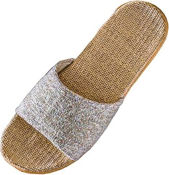 Generic SummerSandals for Women Size 6 Womens Fashion Comfortable Ffloor Slipper Slip Non-Slip Slippers Ladies Walking (Grey, 35-36)