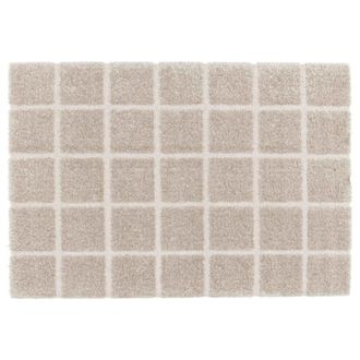 Oviala Alfombra de pelo largo estilo shaggy gris pardo 120 x 170 cm
