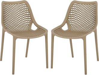 Safavieh Outdoor Set Of 2 Leila Dining Chairs