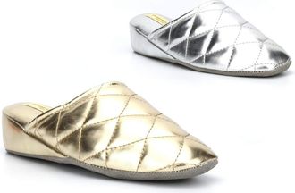 Generic Womens Slip On Slippers Size 7 Ladies Wedge Size 3 Womens Mule Slipper Ladies Slip On Slipper Mule Slippers Wedge Wedges Lightweight Sizes 3-8 Silver/