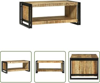 vidaXL Tavolino da caff&egrave; - Tavolino da salotto 90 x 50 x 38 cm Legno di mango massello