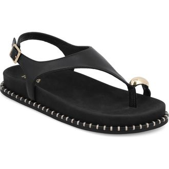 Mia Leilah Slingback Platform Sandal in Black at Nordstrom, Size 7.5