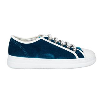 Geox Pontoise Sneaker - Dames - Schoenen - Blauw - Maat: 38 EU Leer