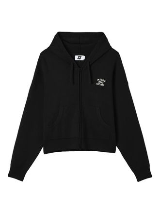 Izzue hooded knitted top - women - Acrylic/Polyester - S - Black