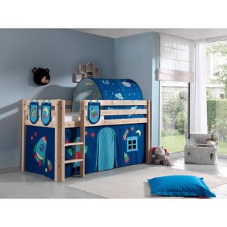 Les Tendances Cama De Media Altura 90x200 Con Somier Y Funda Astro Vipack Pino - Madera