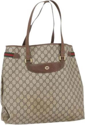 Gucci Pre-owned Tote Bags, female, Beige, Size: ONE SIZE Pre-owned Vintage Plastic Tote Bag