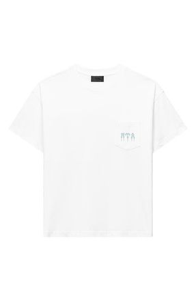 Rta Bastien Graphic Pocket T-Shirt in White Spiked R at Nordstrom, Size X-Small