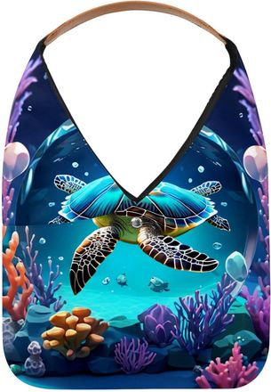 Generic Turtle Crystal Ball Reusable Lightweight Grocery Bags - Foldable Into Compact Pouch, Washable & Sturdy, Multipurpose for Shopping and Travel