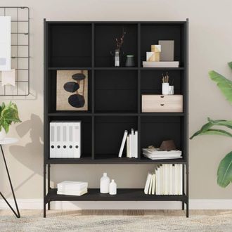 Berkfield Home Decorative Bookcase Black 102x30x141.5 cm Engineered Wood