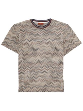 Missoni Zigzag Cotton-Blend Earth Tones T-Shirt