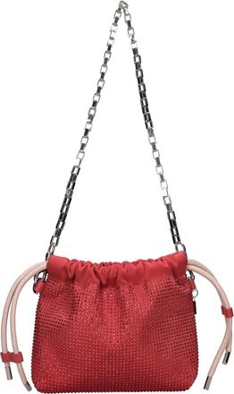 N&deg;21 Tas met stof en strass - Dames - Schoudertassen - Rood - ONE Size - Tassen