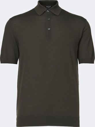 Ermenegildo Zegna Polo in piqu&eacute; di lana