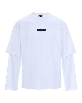 44 Label Group Double Optical White Long-Sleeve T-Shirt