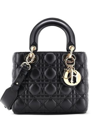 Dior My ABCDior Lady Dior Bag Cannage Quilt Leather Small satchel - Nero