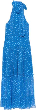 Rixo Abi Polka Dot-pattern Halterneck Maxi Dress