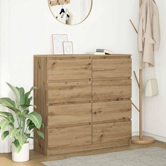 Berkfield Home Sideboard Artisan Oak 100x35x99 cm Engineered Wood in Brown | Size: 100 x 35 x 99 cm