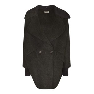 P.A.R.O.S.H. P.a.r.o.s.h., Jassen, Dames, Grijs, M, Wol, Leak Coat