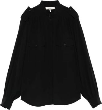 Chlo&eacute; Camicia in seta - Nero