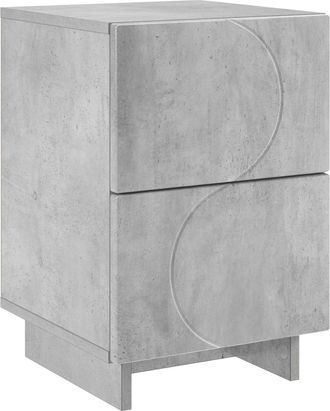 vidaXL Mesa De Noche Gris Hormig&oacute;n 33,5 X 34,5 X 50 Cm Vidaxl