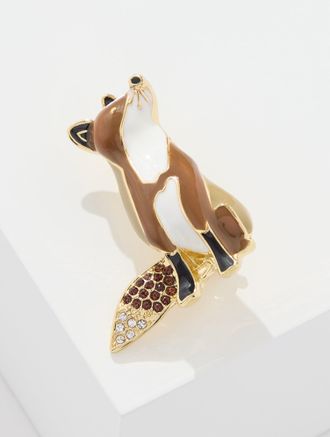 Talbots Country Fox Brooch - Burnt Copper - 001 Talbots