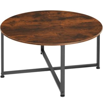 TecTake Mesa de centro 88,5x47cm, Madera industrial oscura, r&uacute;stica