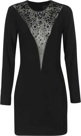 John Richmond Studded Long Sleeve Dress - Dames - Feestkleedjes - Zwart - M - Kleedjes