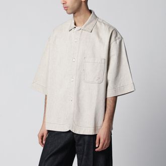 Jacquemus Camicia in denim beige chiara Paysan de-N&icirc;mes