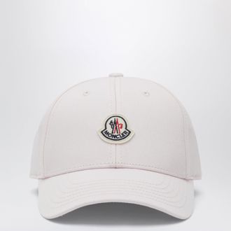 Moncler Pink baseball cap with logo patch