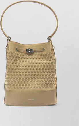 Zanellato bucket bag woven texture top handle strap
