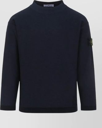 Stone Island cotton sweater long sleeve ribbed trims