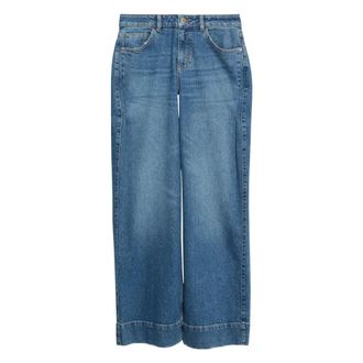 Comma Dames, Jeans, Blauw, Maat: M Denim