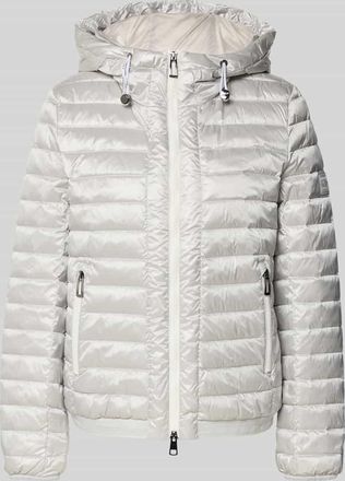 Marc Cain Regular Fit Steppjacke mit Daunen-Feder-Füllung in Silber, Größe 34