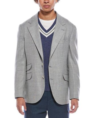 Brunello Cucinelli Wool, Linen, & Silk-Blend Blazer