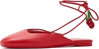 Kate Spade New York Eloise Ankle Wrap Mule Flats Womens Sandals Heirloom Tomato : 5.5 M, Leather