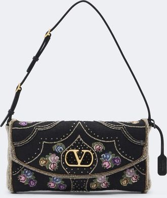 Valentino Garavani Bolso al hombro DeVain Small floral adornado