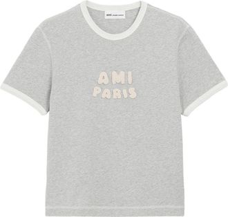 Ami Baumwoll-T-Shirt mit Ami Paris-Logo