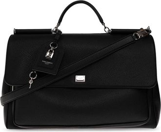 Dolce & Gabbana My Sicily Lederen Tas - Heren - Handtassen - Zwart - ONE Size - Katoen - Tassen